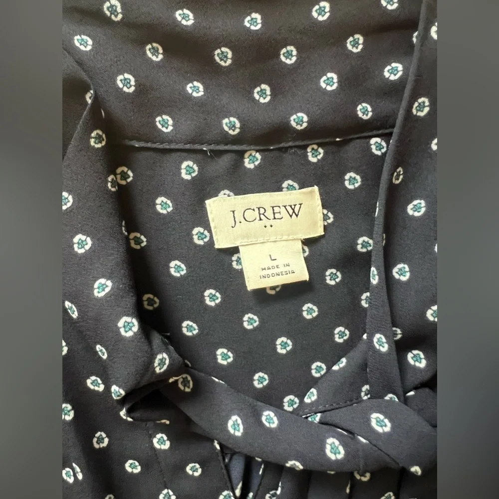 J.Crew Tie Neck Blouse - Picture 2 of 4